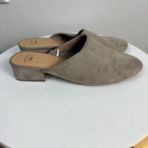 Gap‎ Suede Mule Slide Shoes Sz 8 ICED TAUPE